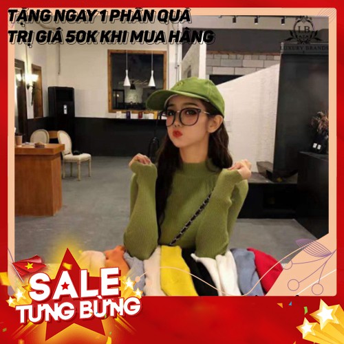 ÁO LEN GÂN CO DÃN GIỮ ẤM DÀI TAY CỔ CAO VỪA NHIỀU MÀU THỜI TRANG THU ĐÔNG ĐẠI HÀN ULZZANG HÀN QUỐC L1 - Hàng nhập khẩu