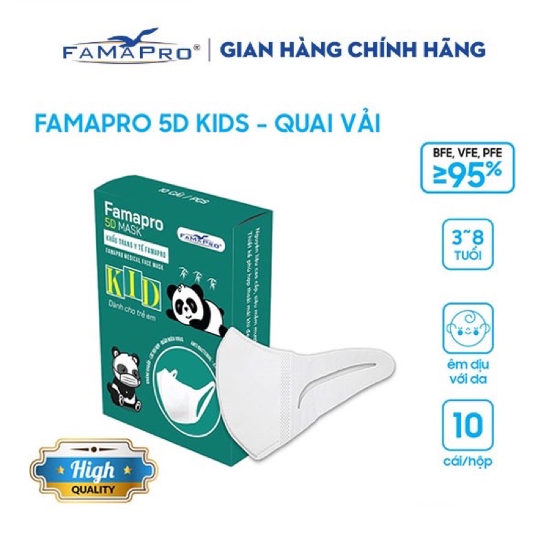 khẩu trang 5D kid Famapro