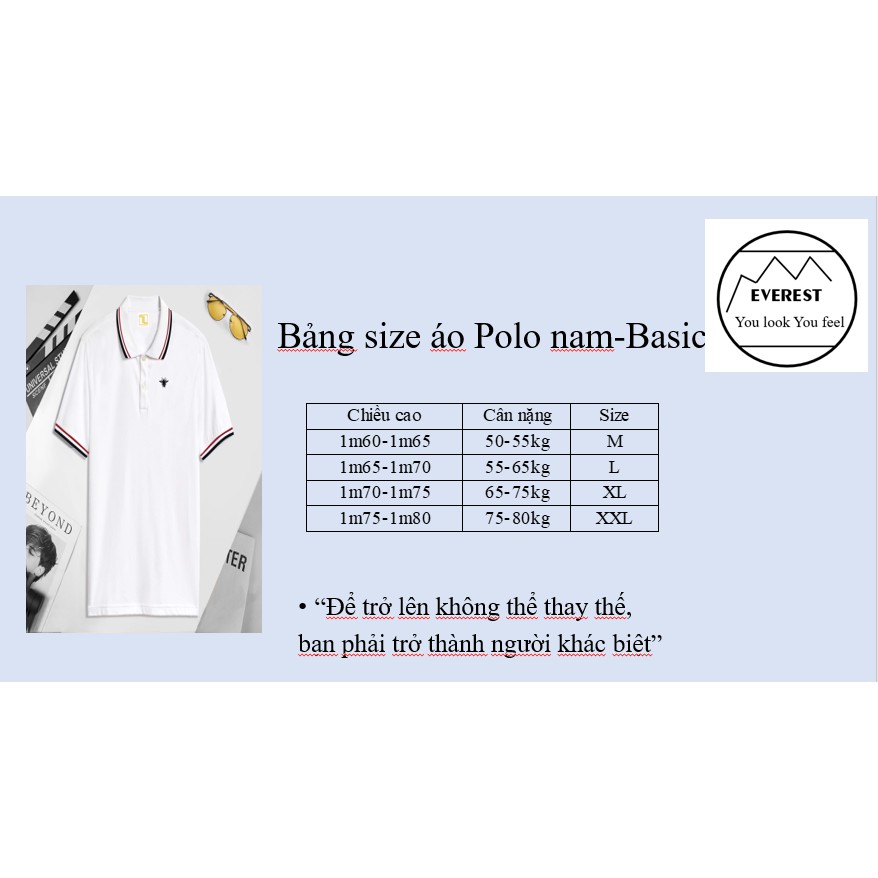 Áo polo nam chất liệu cotton co giãn 4 chiều, dày dặn, thấm hút mồ hôi, mặc vô cùng thoải mái