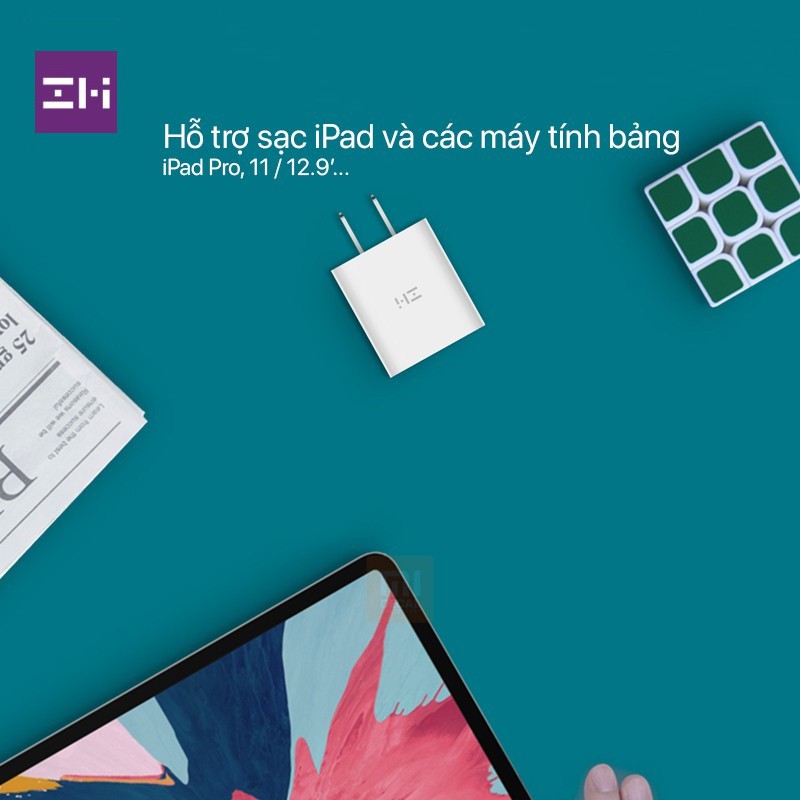 Củ sạc nhanh ZMI HA716 PD 20W Cổng USB-C, Có MFi, Hỗ trợ iPhone 12 / 11 / SE / 8 / 8P, iPad - Minh Tín Shop