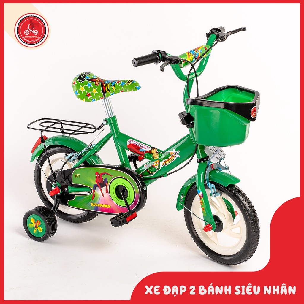 Xe đạp trẻ em 2 bánh Siêu Nhân - Đại Phát Tài L.A - 12 inches- Khung sắt, Vành nhựa - 1109XSM - Dành cho trẻ 2-5 tuổi