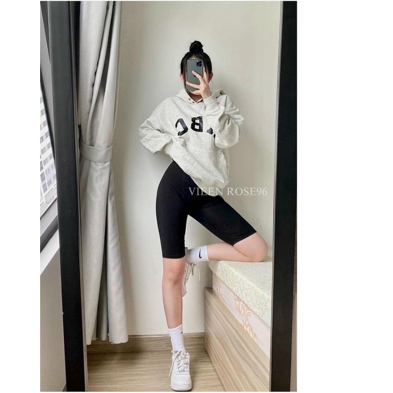 Quần legging lửng nữ thể thao chất thun co dãn ôm sát