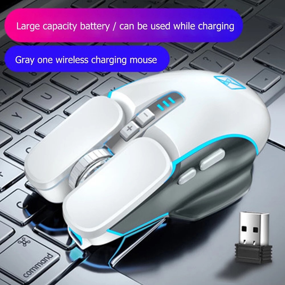Chuột Game Thủ Cực Bền - Chuột  Không Dây Tự Sạc Xinmeng M215 Xịn Xò Viền đèn LED Hàng Chính Hãng