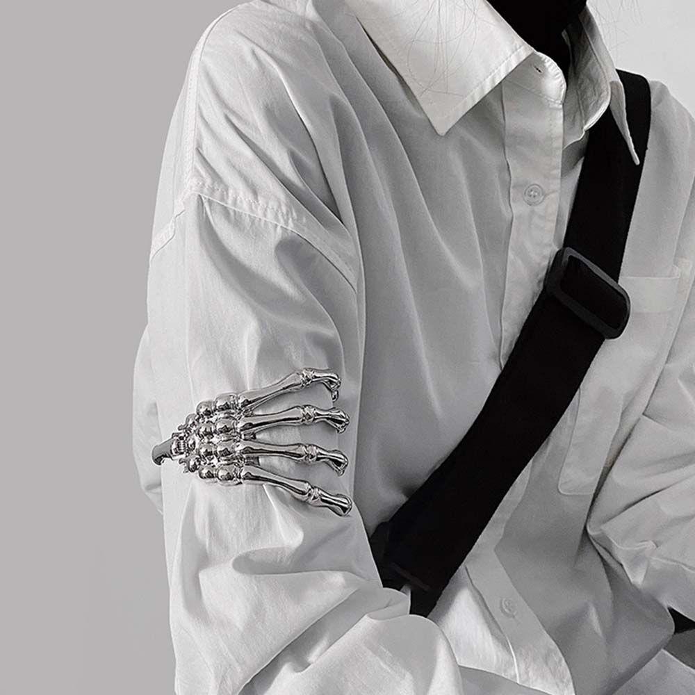 Vòng Tay Hình Bàn Tay Bộ Xương Phong Cách Vintage Có Thể Điều Chỉnh Dành Cho Tiệc Halloween MXMUSTY