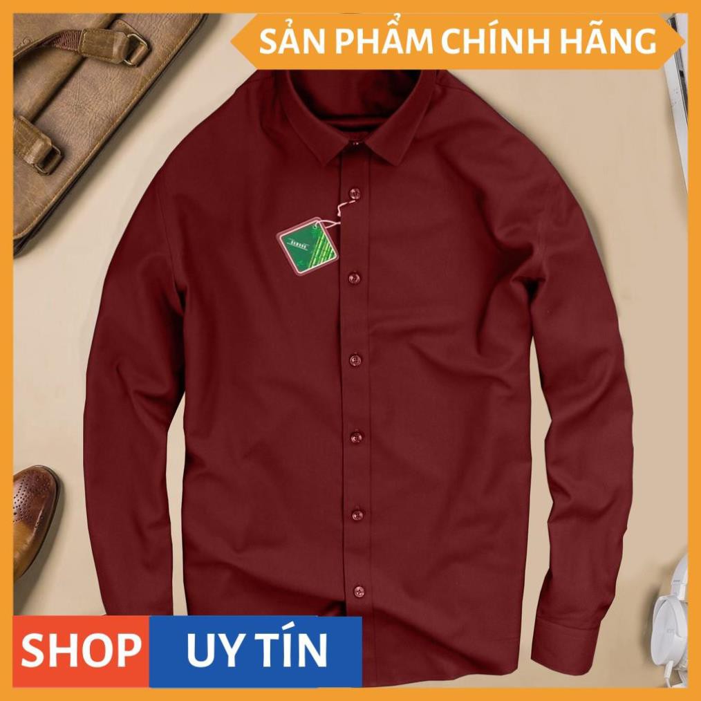 [GIẢM GIÁ 45%] - Áo sơ mi nam dài tay cổ bẻ vải cotton lụa thái chống nhăn chống xù lịch lãm