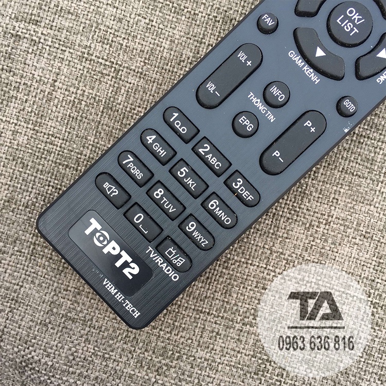 Điều khiển đầu thu truyền hình KTS mặt đất - DVB Top - T2 CHÍNH HÃNG