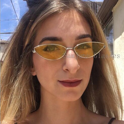 Kính mát mắt mèo gọng kim loại phong cách cổ điển