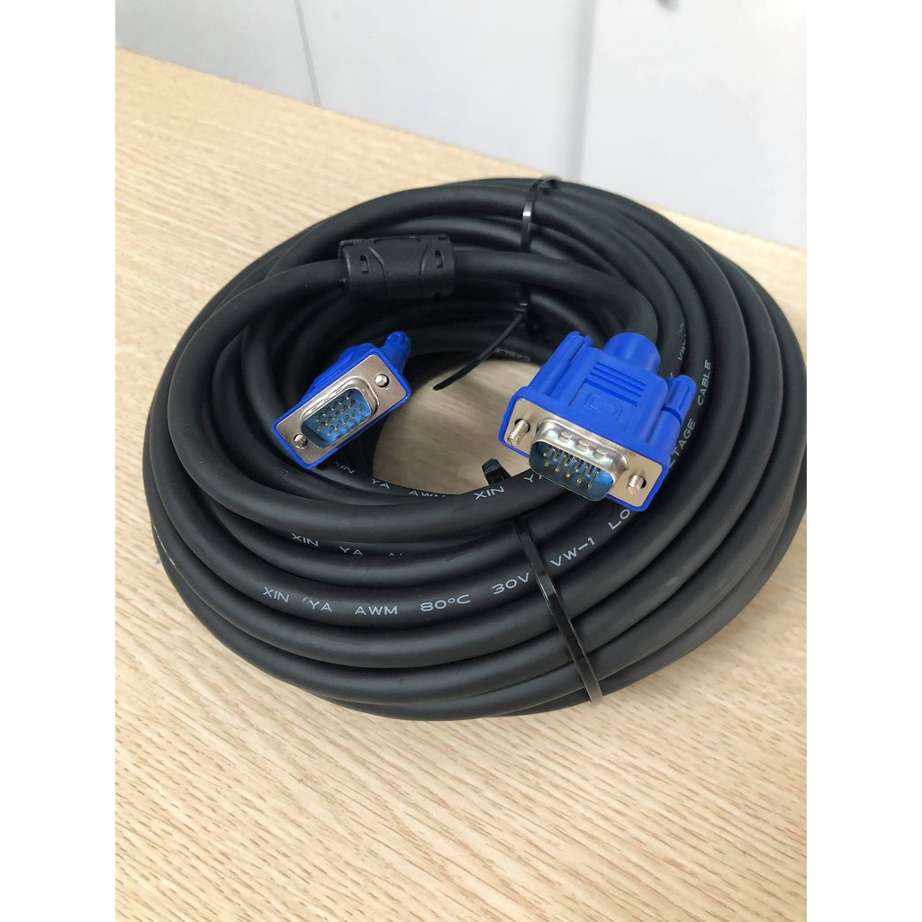 Dây cáp VGA 15m ( Màu Đen ), Bảo Hành 3 Tháng, Thiết Kế Chống Nhiễu Giúp Ổn Định Đường Truyền