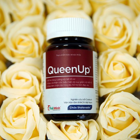 QUEENUP – Hỗ trợ tăng cường nội tiết tố nữ, ngăn ngừa lão hóa da (lọ 30 viên)