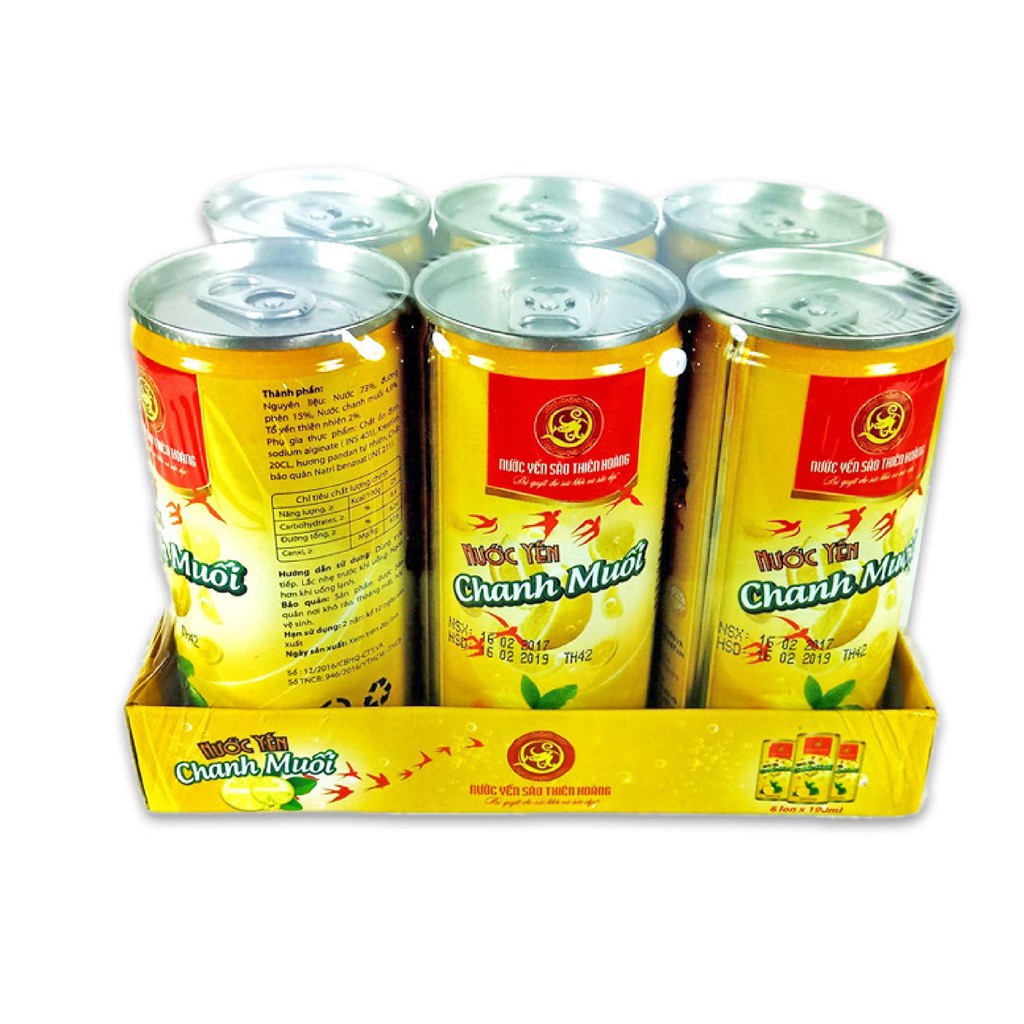 Combo 2 hộp yến lon Thiên Hoàng cao cấp 12 lon x 190ml