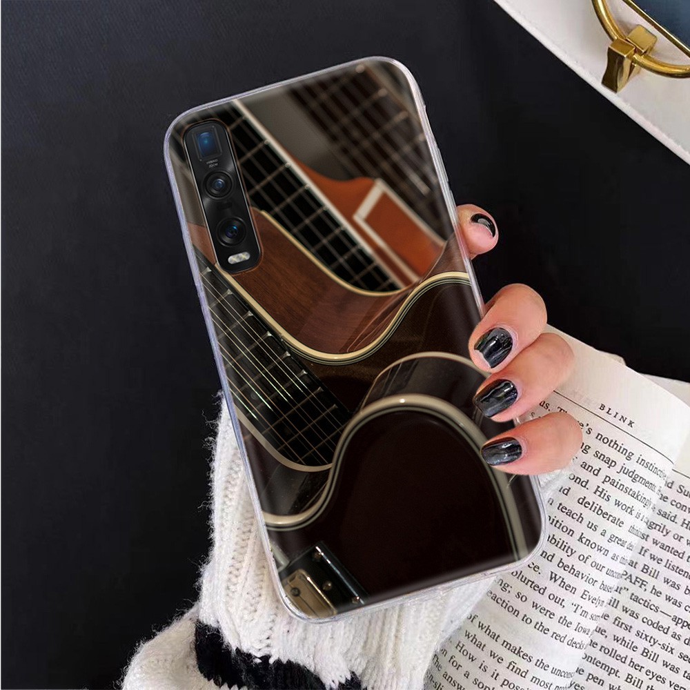 Ốp Điện Thoại Trong Suốt Hình Đàn Guitar Cho iPhone 5S 8 XR 6S 11 5 6 7 Pro Max SE Plus