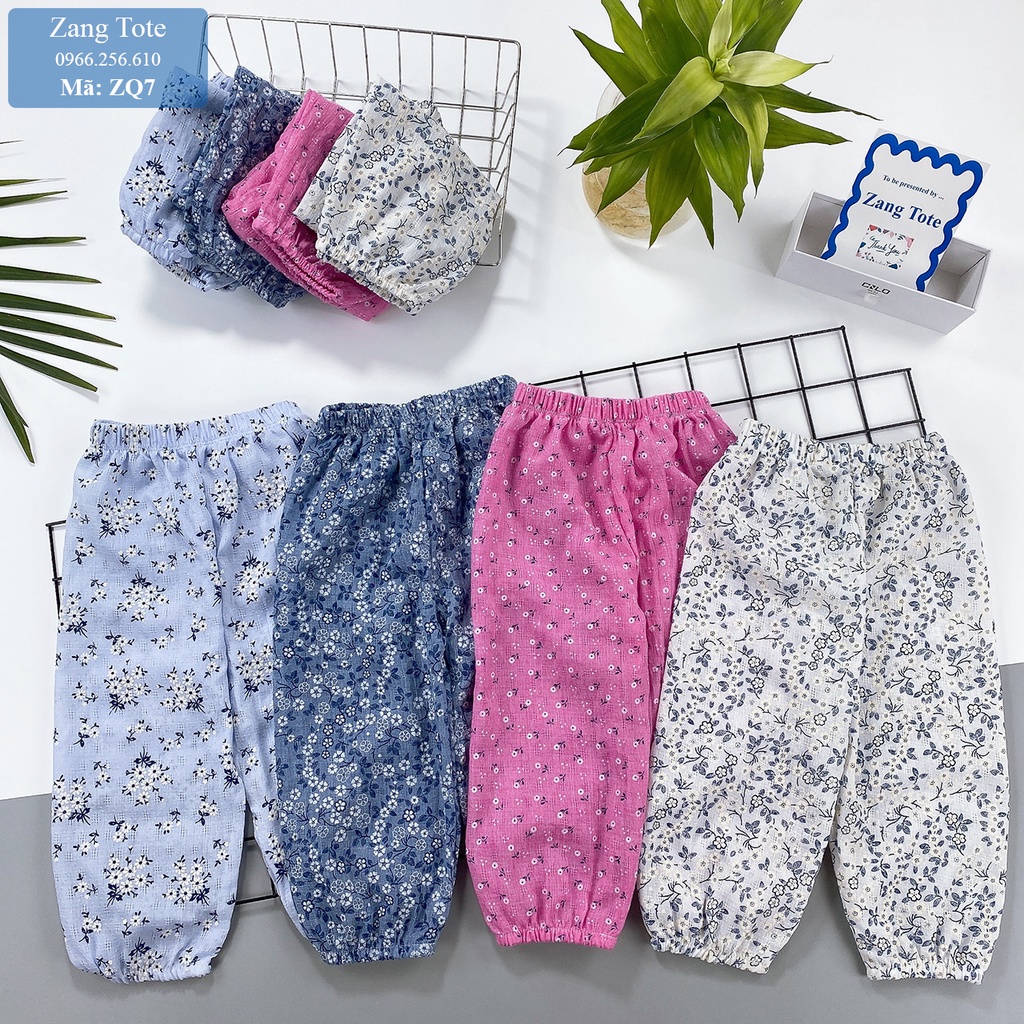 ZQ7 - Quần hoa Alibaba cho bé gái chất boil Hàn cao cấp cực xinh đáng yêu - Zang Tote