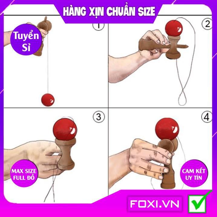 Đồ chơi gỗ Nhật-Kendama cao cấp-Nhựa hoặc Gỗ-Đồ chơi hoạt động thể chất-linh hoạt-tập trung-Rèn sự khéo léo nhanh nhẹn