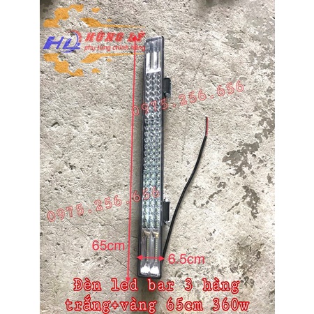 Đèn led bar 3 hàng trắng+vàng 3 chế độ sáng đèn led ô tô phụ tùng ô tô phụ tùng Hùng Lỳ