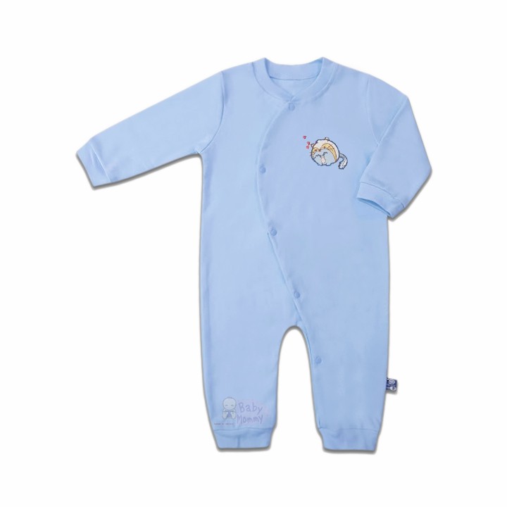 BỘ LIỀN THÂN TAY DÀI VẢI INTERLOK - BABYMOMMY (6-10KG)