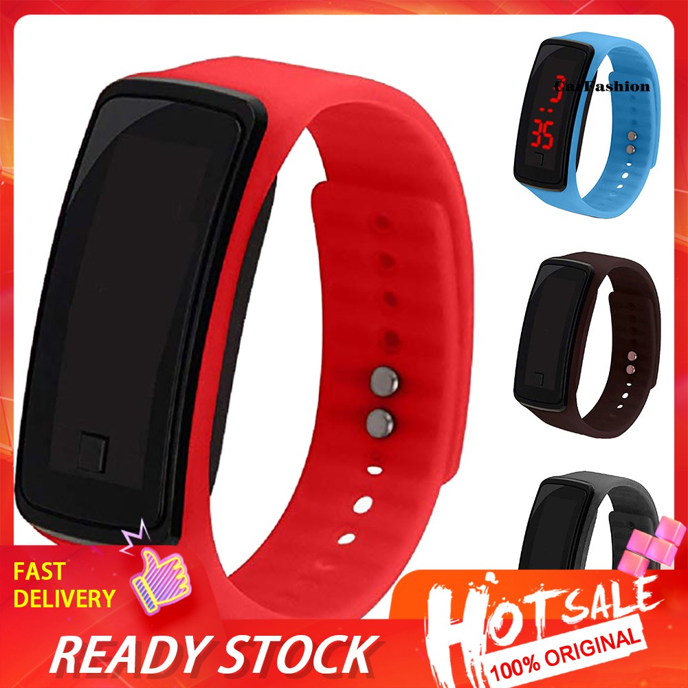 Đồng Hồ Đeo Tay Điện Tử Dây Silicone Kiểu Dáng Thể Thao Cho Bé