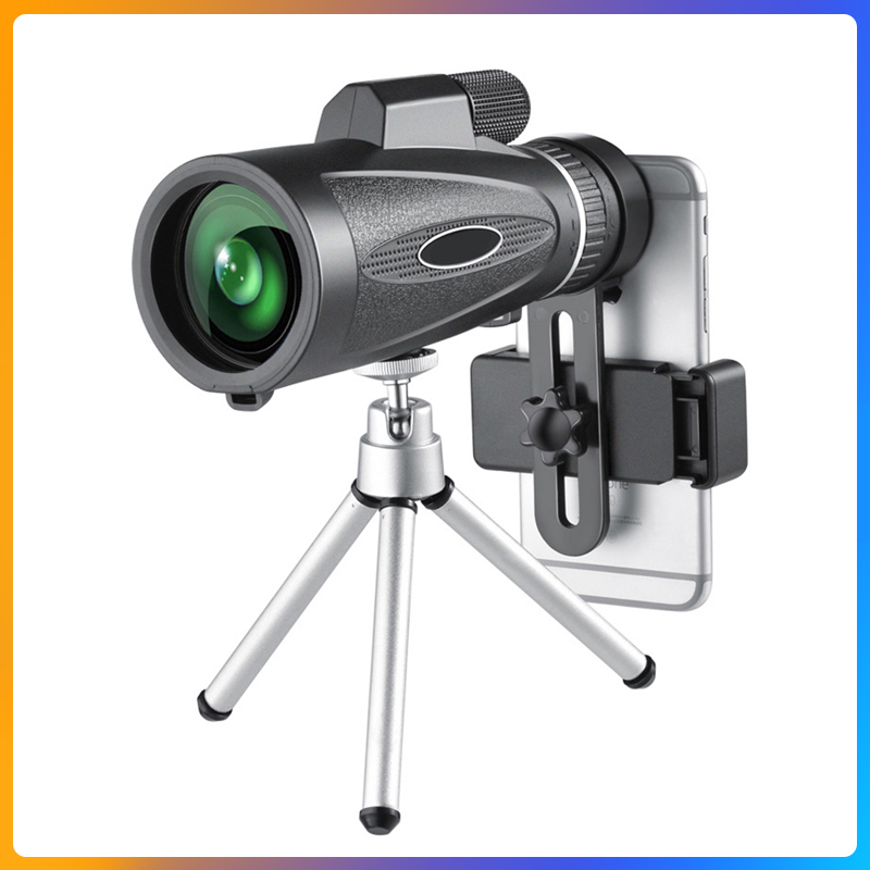 Kẹp gắn điện thoại có lò xo cho ống nhòm một mắt