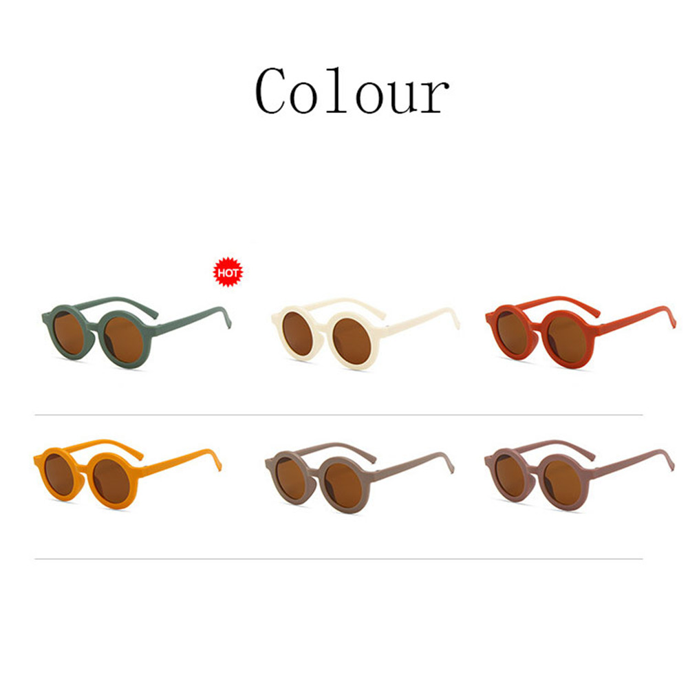 [sweet] children cartoon PC frame round sunglasses boy girls summer sunglasses