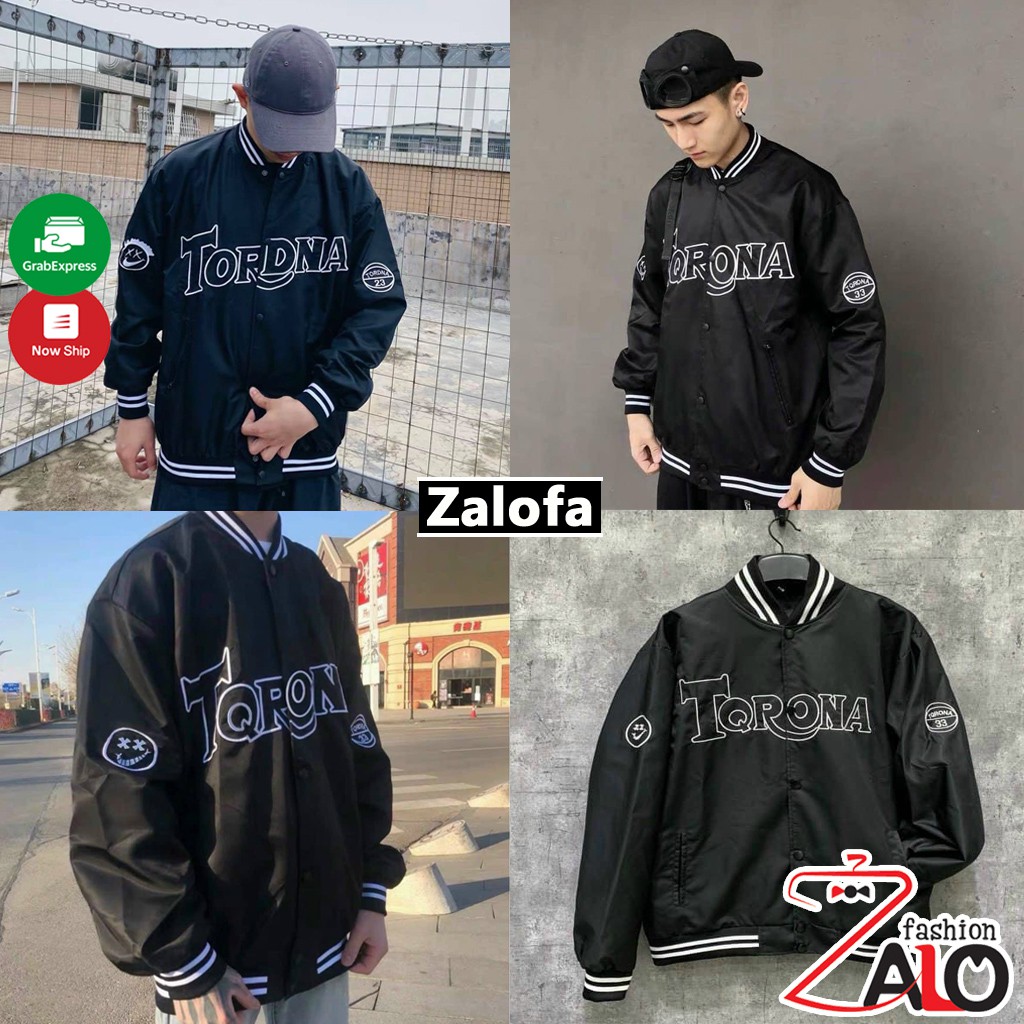 Áo khoác bomber dù TQRONA Unisex ulzzang nam nữ 2 lớp Jacket Bomber Zalofa