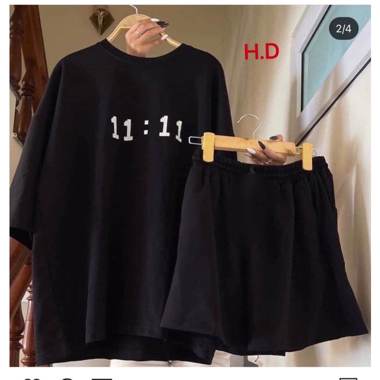 bộ thun đùi nam nữ 11 giờ 11 phút