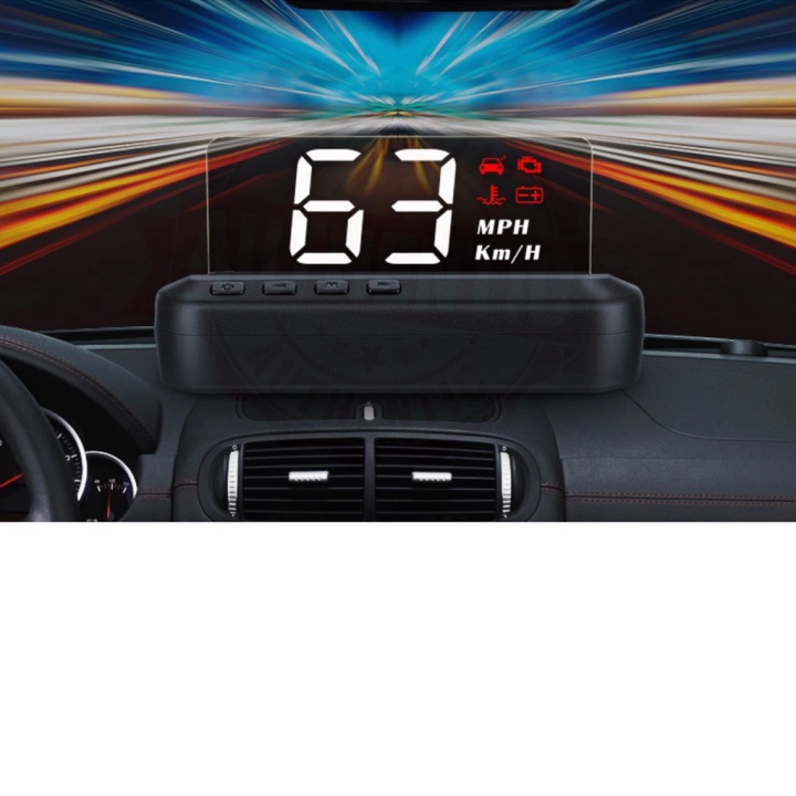 Thiết Bị Hiển Thị Tốc Độ Xe Hơi Ô Tô Lên Kính Lái HUD Đời Mới C-HUD Cực Nét Miễn Dán Phim
