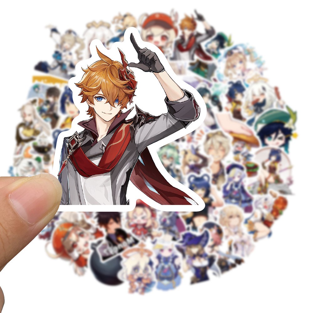 Set 50 miếng dán trang trí ván trượt / hành lý họa tiết hoạt hình dễ thương cho bé