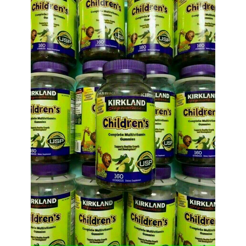 Kẹo Dẻo Bổ Sung Vitamin cho bé Kirkland Childrens Complete Multivitamin Gummies 160 Viên