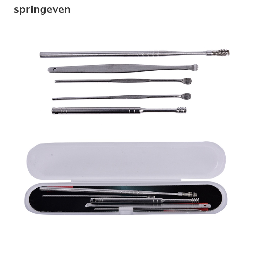 Bộ 5 Dụng Cụ Lấy Ráy Tai Bằng Thép Không Gỉ Tiện Dụng