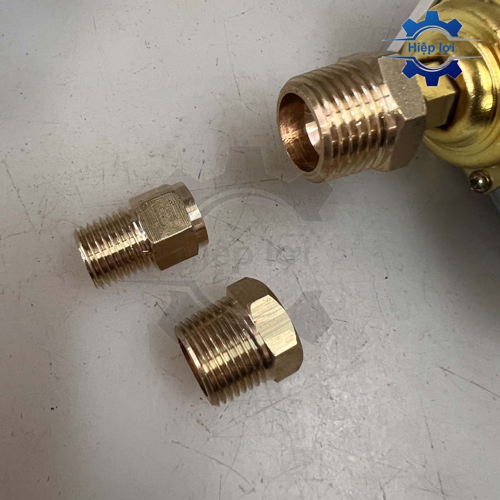 Nối ren đồng rơ le áp suất - số 4  - cà rá thau nối rơ le áp suất