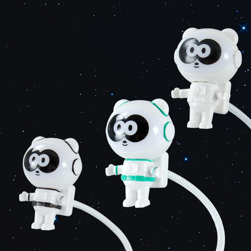 kiss 1PCS Panda Astronaut USB Lamp Night Light for Bedroom Reading LED for Notebook