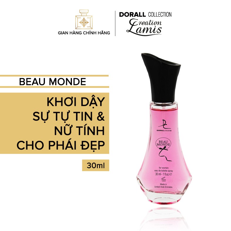 Nước hoa Dubai chính hãng dành cho nữ Dorall Collection BEAU MONDE khơi dậy sự tư tin và nữ tính 30ml