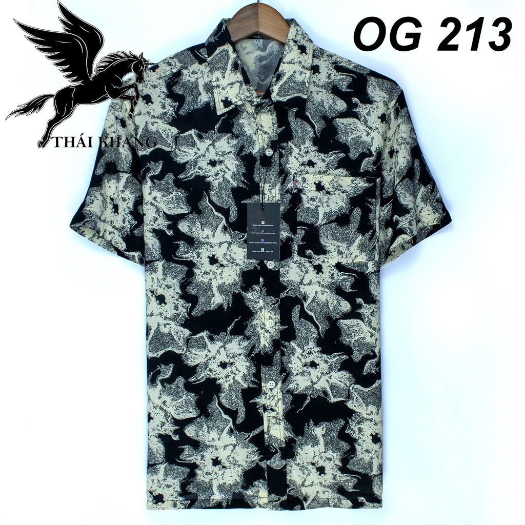 [Mã FAMAYMA2 giảm 10K đơn 50K] Áo sơ mi nam trung niên vải lanh sợ cây lanh tự nhiên mặt mát hoa văn trẻ trung OG20 | BigBuy360 - bigbuy360.vn