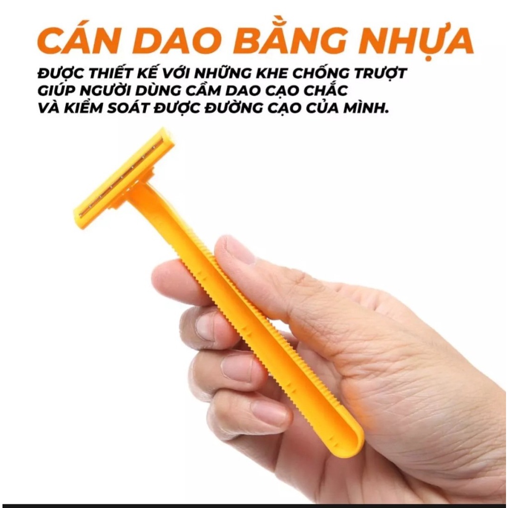 Dao cạo râu lưỡi dao kép cán nhựa