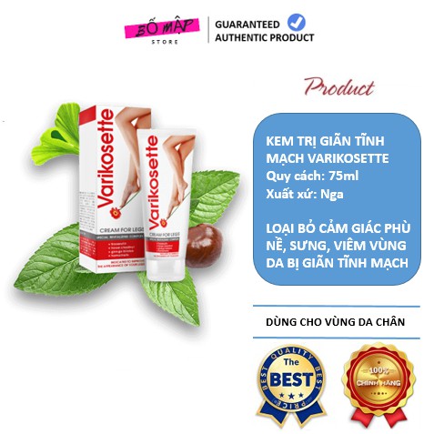 [SALE] [CAM KẾT 100% CHÍNH HÃNG] Kem giảm suy giãn tĩnh mạch VARIKOSETTE Nga 75ml khắc tinh suy giãn tĩnh mạch | BigBuy360 - bigbuy360.vn
