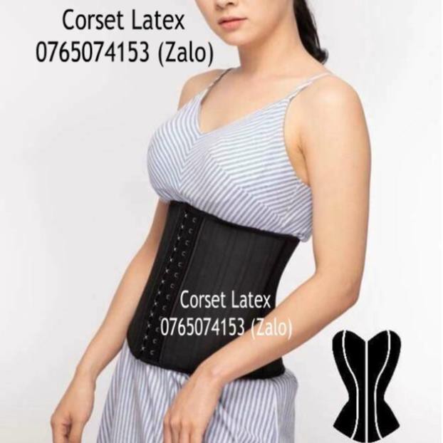 [XẢ KHO] Latex Corset Đai Nịt Bụng Latex Chuẩn - Fake đền 100 lần