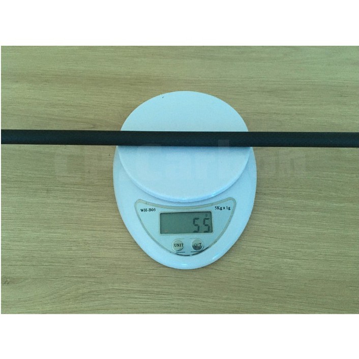 Ống carbon 3K rỗng dài 1 mét đường kính ngoài 12mm, đường kính trong 10mm