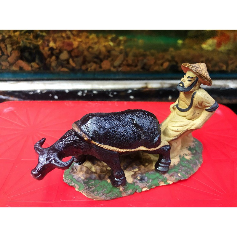 ÔNG CHĂN TRÂU TRANG TRÍ HỒ CÁ NON BỘ 10X4X7CM