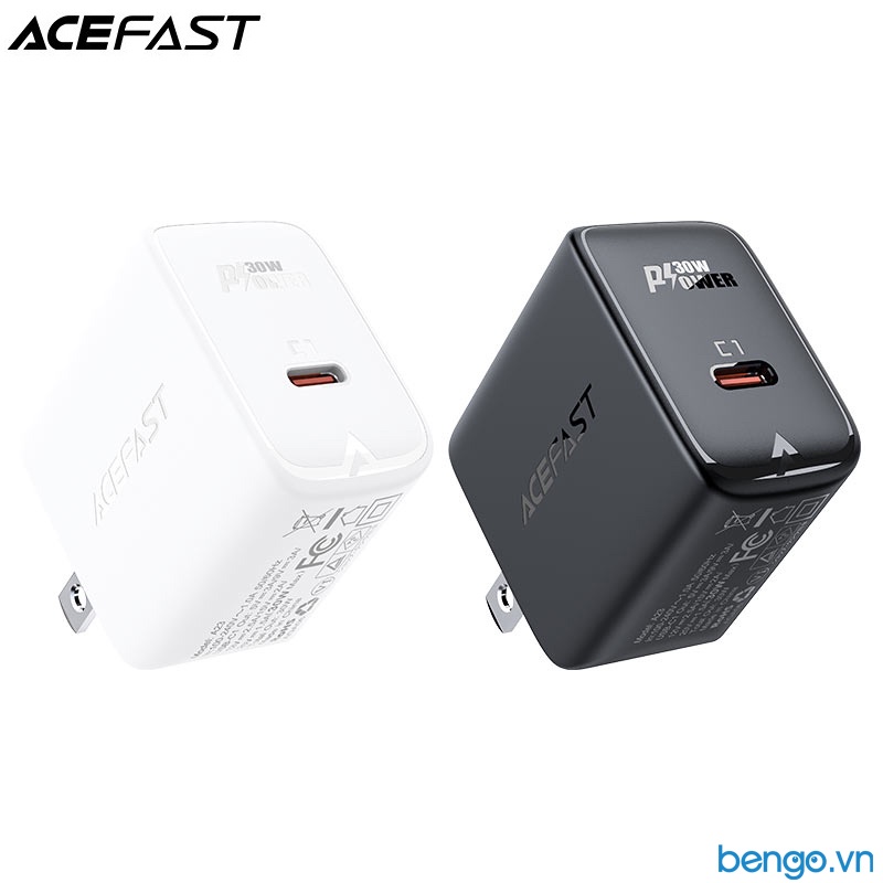 Sạc nhanh ACEFAST A23 GaN PD3.0 30W 1 cổng USB-C (US) - Bảo hành 24 tháng