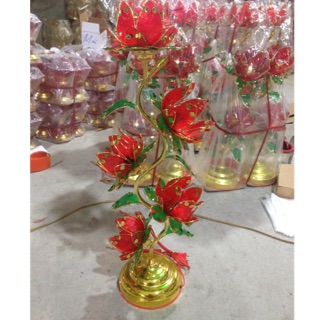 Đèn thờ hoa sen 5 bông 75 cm(1 đôi)