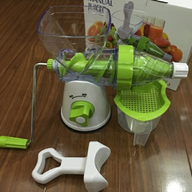 Máy xay ép đa năng Manual Juicer quay tay màu xanh