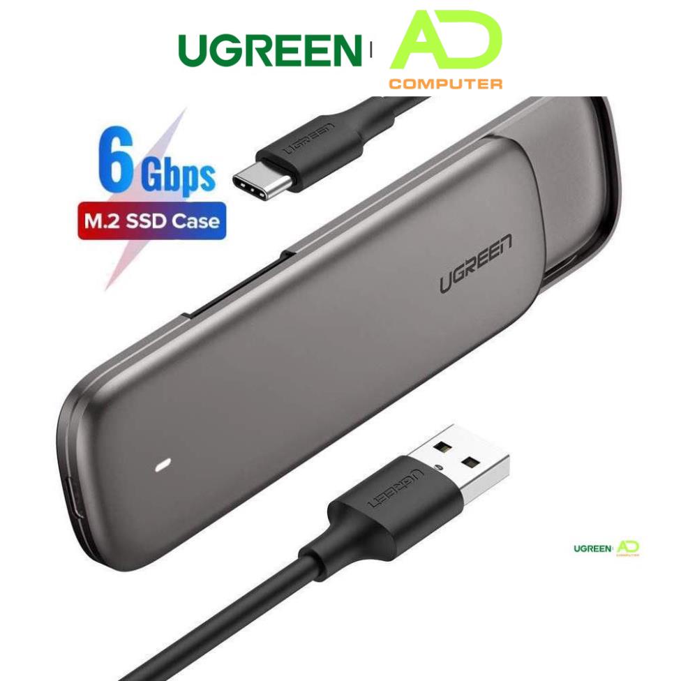 Thiết bị đựng ổ cứng UGREEN CM238 tương thích M2 SATA NGFF/NVME B-Key / M-Key và M+B Key 2280/2260/2242/2230