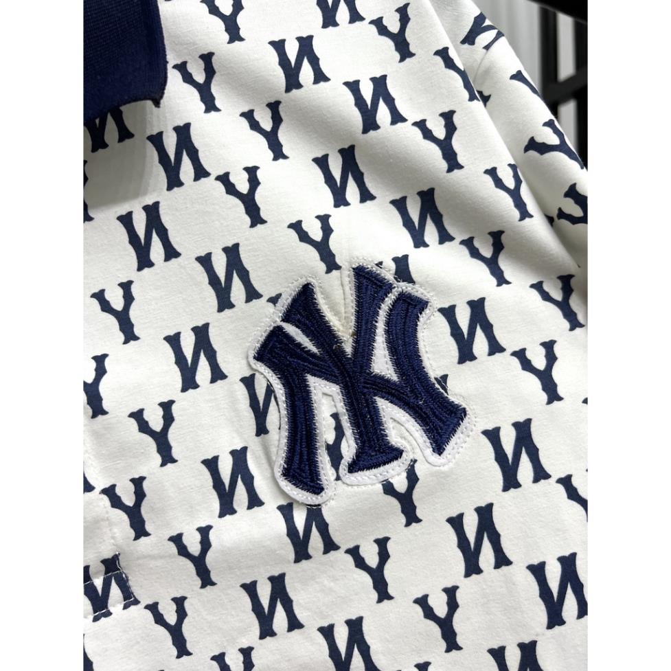 Áo Polo NY MLB unisex nam nữ in hình Monogram Mega-Logo cá tính