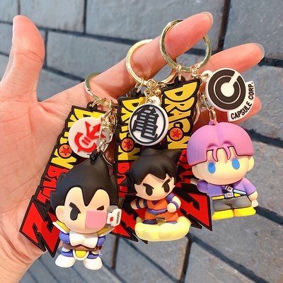 Móc Khóa Hình Dragon Ball Son Goku Vegeta Trunks Đáng Yêu