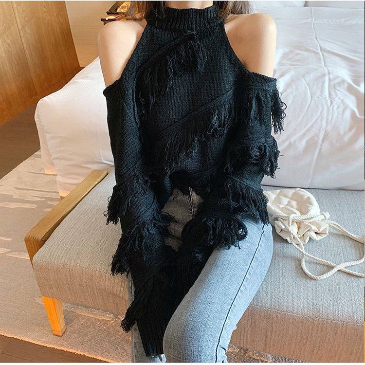 Áo Len Hở Vai Phong Cách Hàn Quốc Gợi Cảm Phong Cách Mới