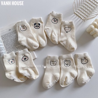 Tất chống trơn cho bé hoạ tiết ngộ nghĩnh chun cổ chống tuột VANH HOUSE