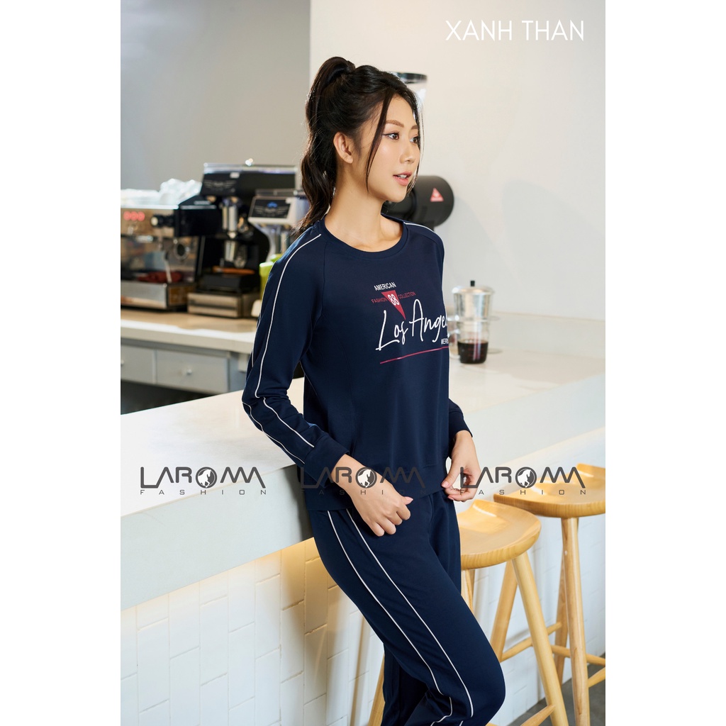LAROMA Bộ nỉ nữ chui họa tiết