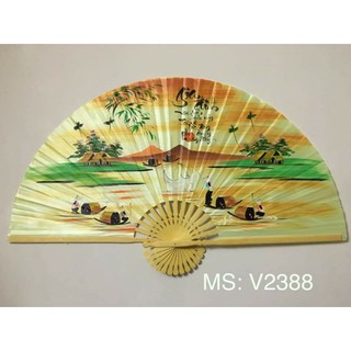 ( Size Lớn 1m5) Quạt Lụa Tranh Treo Tường Khổ Lớn