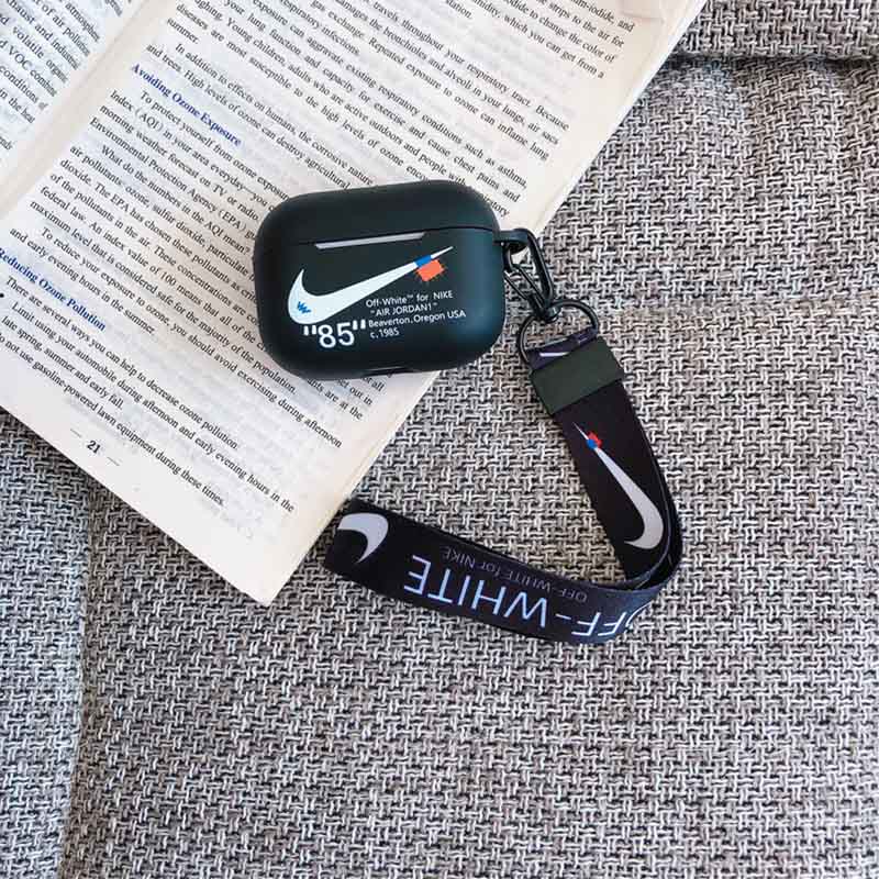 OFF-WHITE OFF WHITE Vỏ Đựng Bảo Vệ Hộp Sạc Tai Nghe Airpods 1 / 2 Hình Nike Air Jordan 1