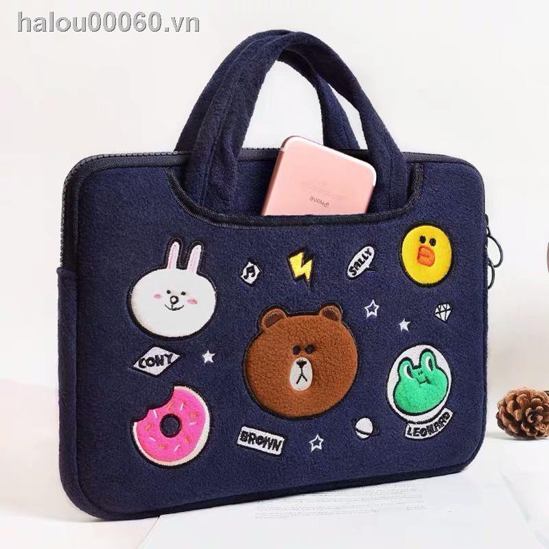 ✙✿Ready stock✿ laptop bag Computer female portable 14 inch HP Apple 13.3 Lenovo 15.6-inch notebook  ipad liner