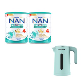 Bộ 2 Lon Sữa bột Nestlé NAN OPTIPRO PLUS 4 1500g với 5HMO Giúp tiêu hóa tốt